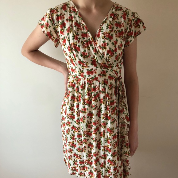 Flower midi wrap dress - Picture 1 of 2